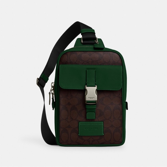 NWT Coach Outlet Track Pack In Colorblock Signature Canvas - Picture 1 of 7